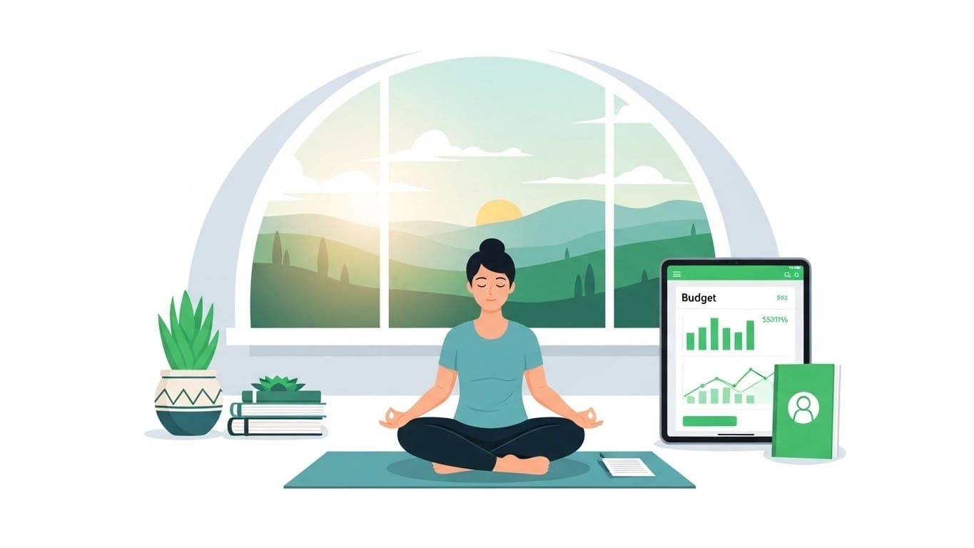 Stress-free financial wellness and healthy money mindset